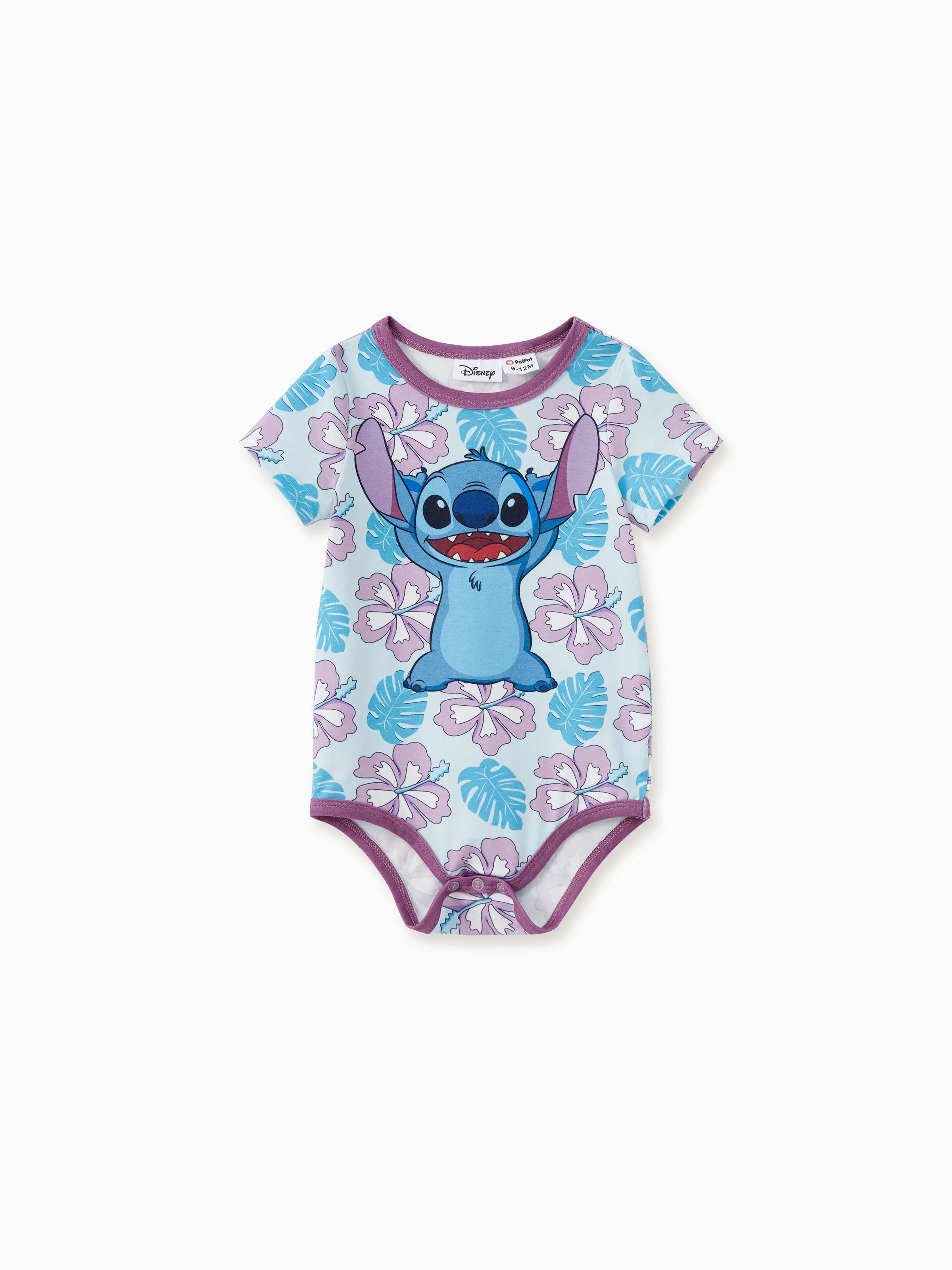 Disney Stitch Mommy and Me Family Matching Naia™ Stitch and Hawaii Style Floral Print Sleeveless Dress/Onesie/Shirt Multi-color - Image 13