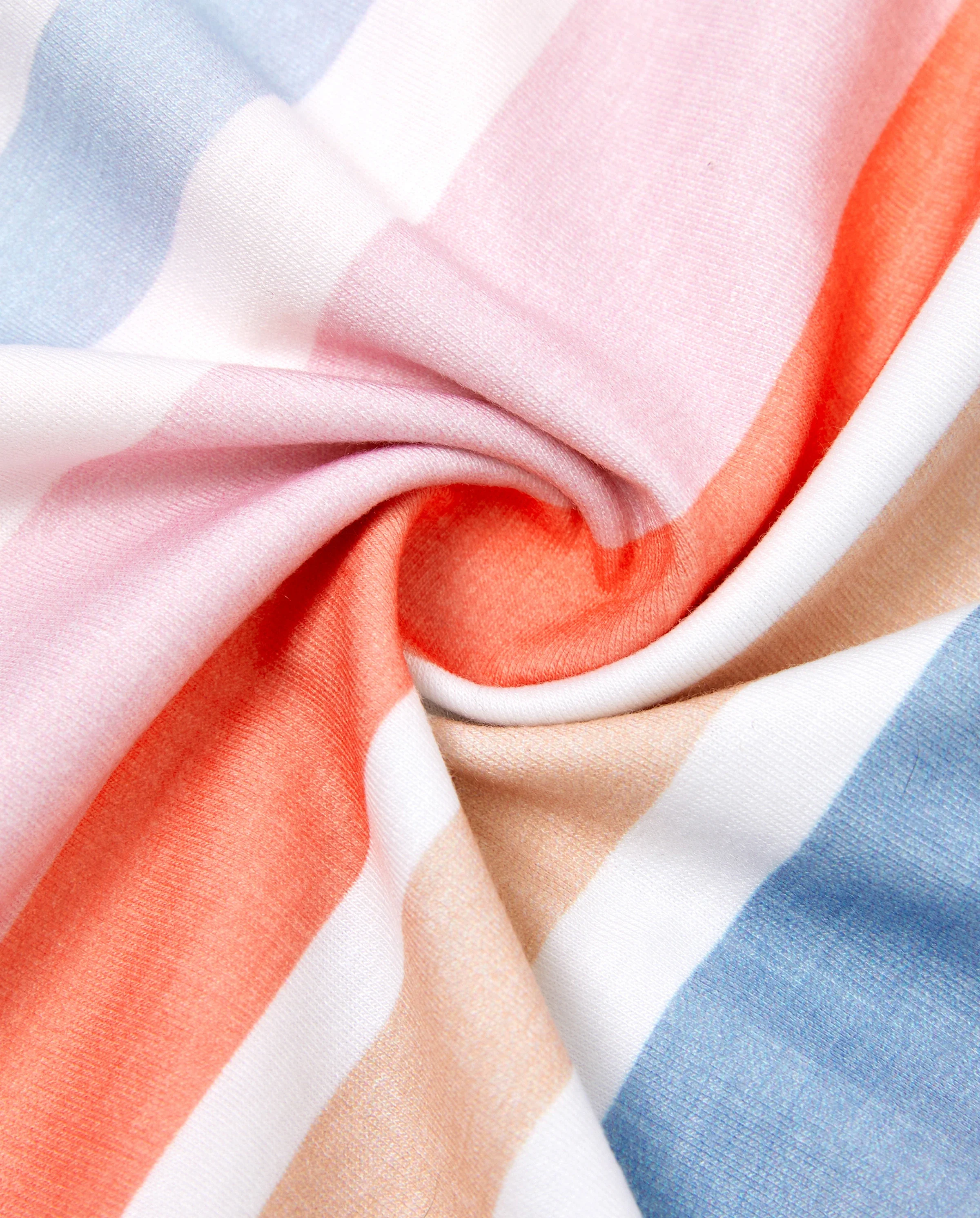 Mommy and Me Family Matching Blue Short-sleeve Tee or Colorful Stripe Camisole Dress Multi-color - Image 9