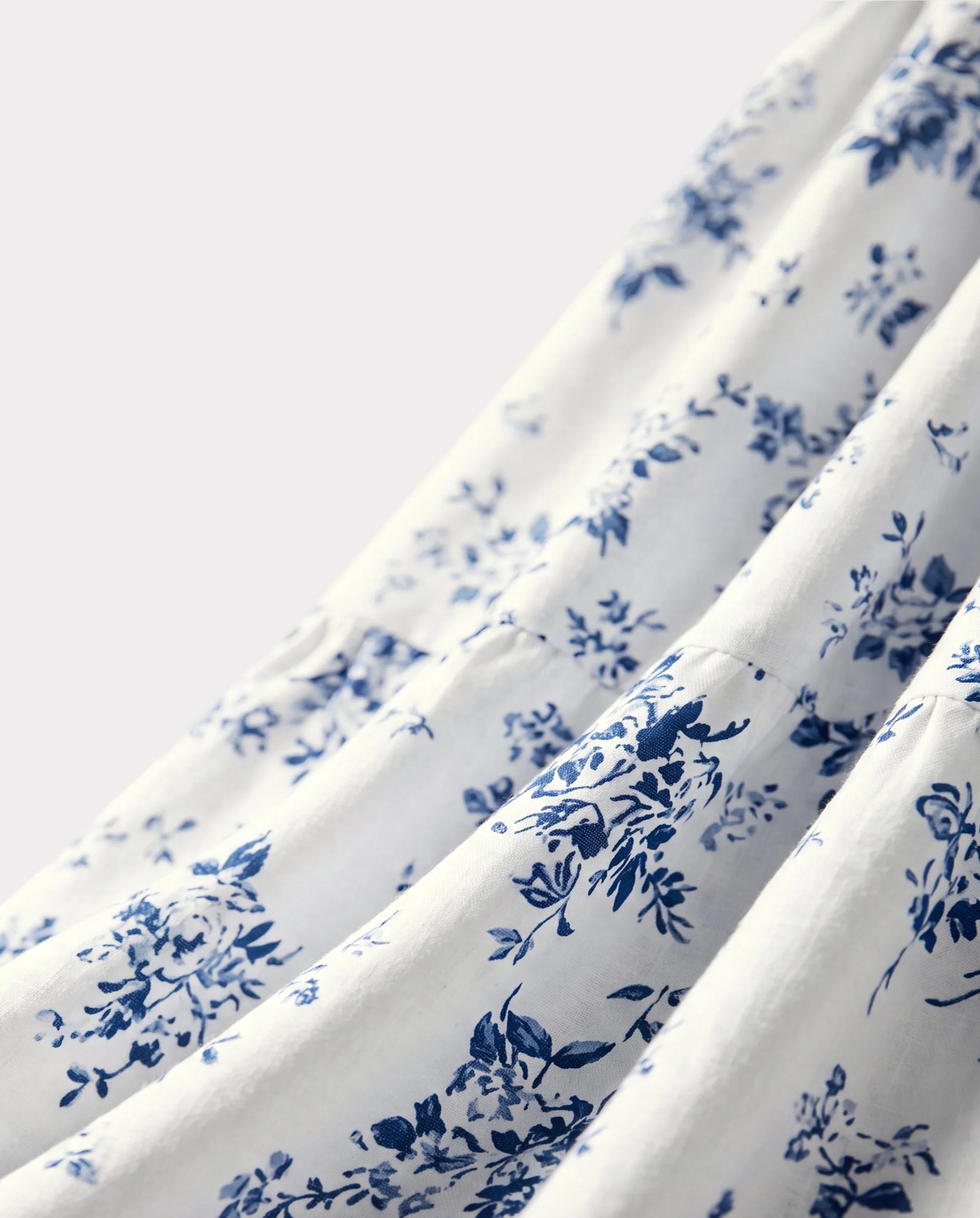Mommy & me Outfit: Floral Smocking Casual Suit BLUEWHITE - Image 5