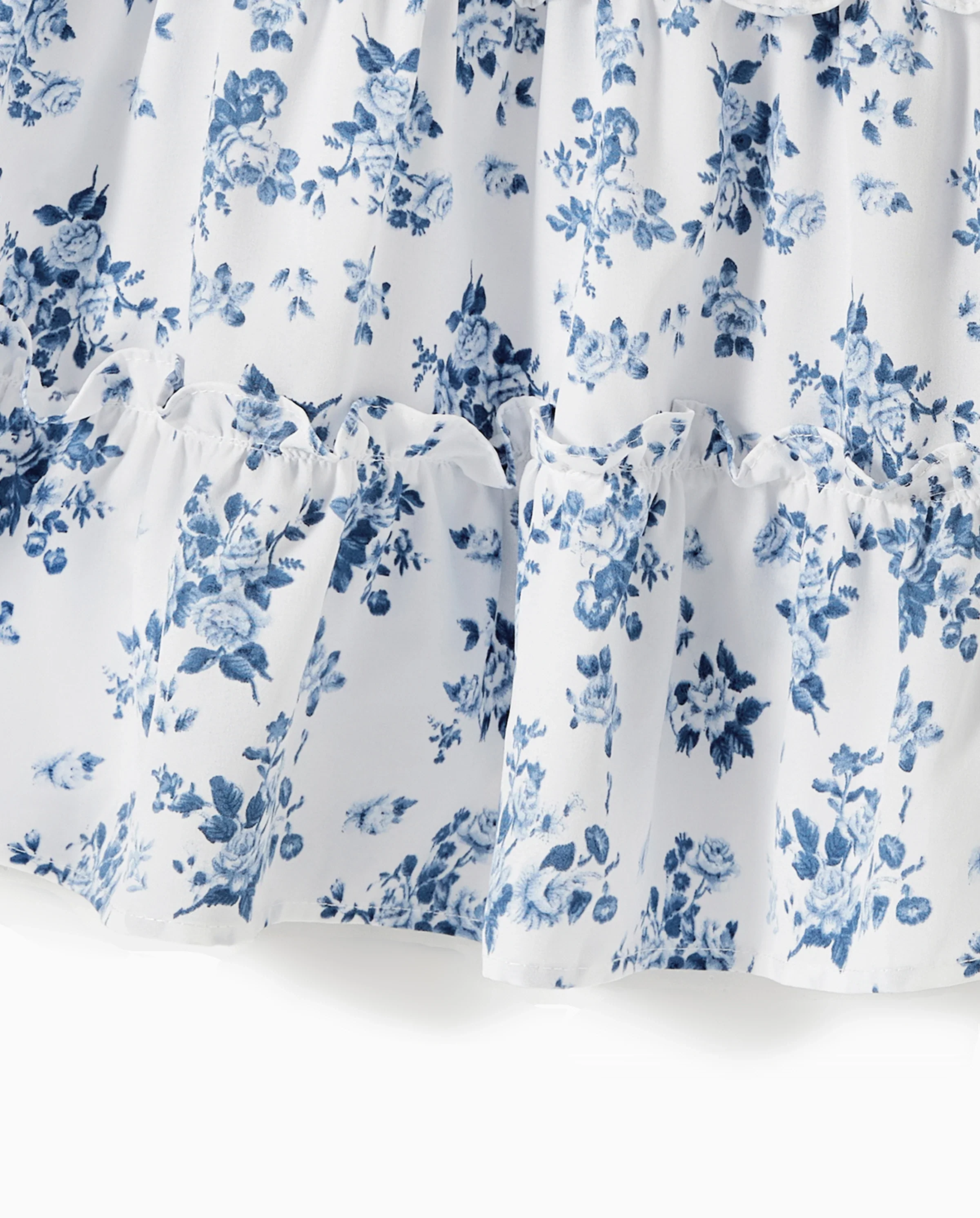 Mommy & me Outfit: Floral Smocking Casual Suit BLUEWHITE - Image 7