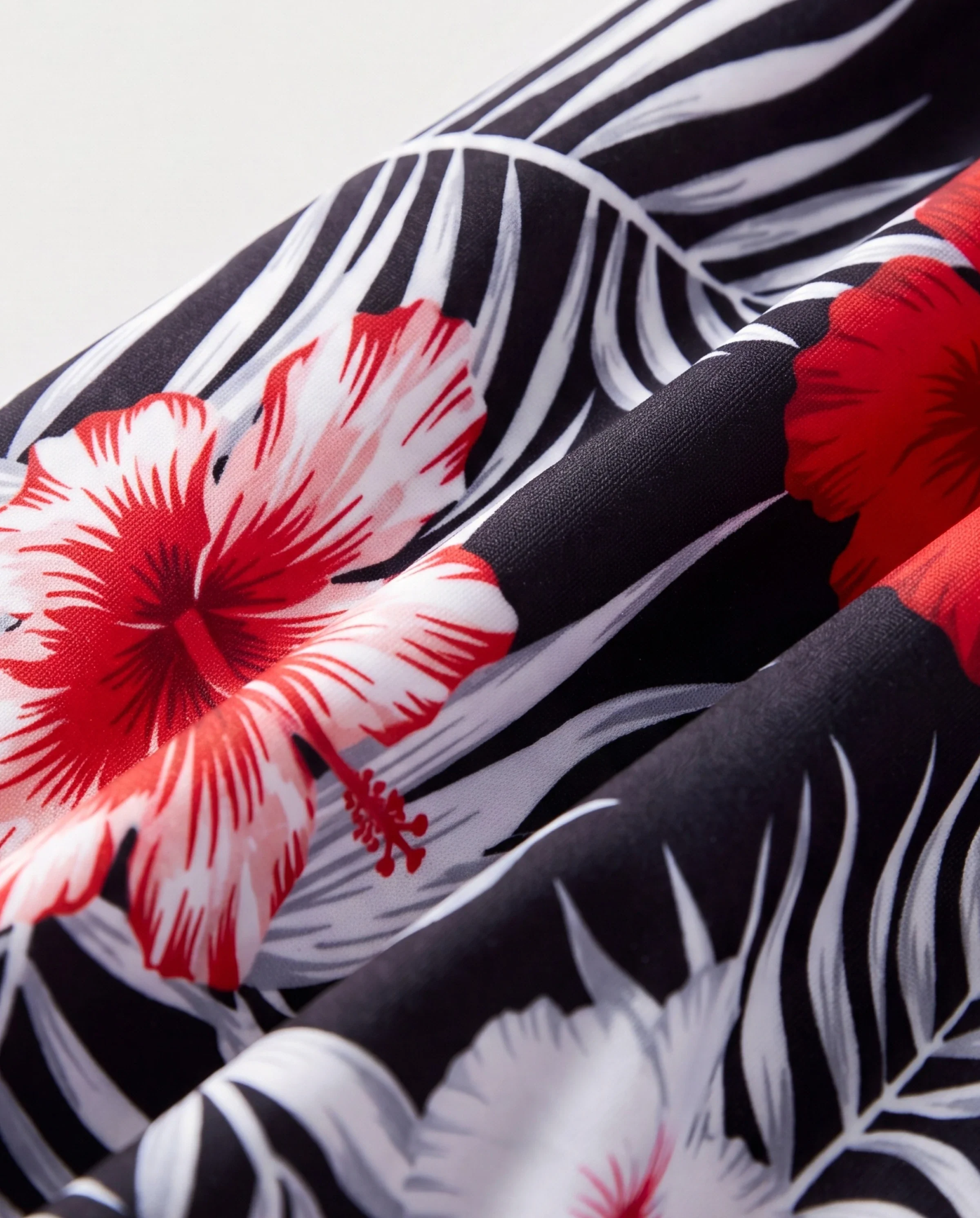 Mommy & me Tropical Floral 2 Pieces Halter Swimsuit Black - Image 4