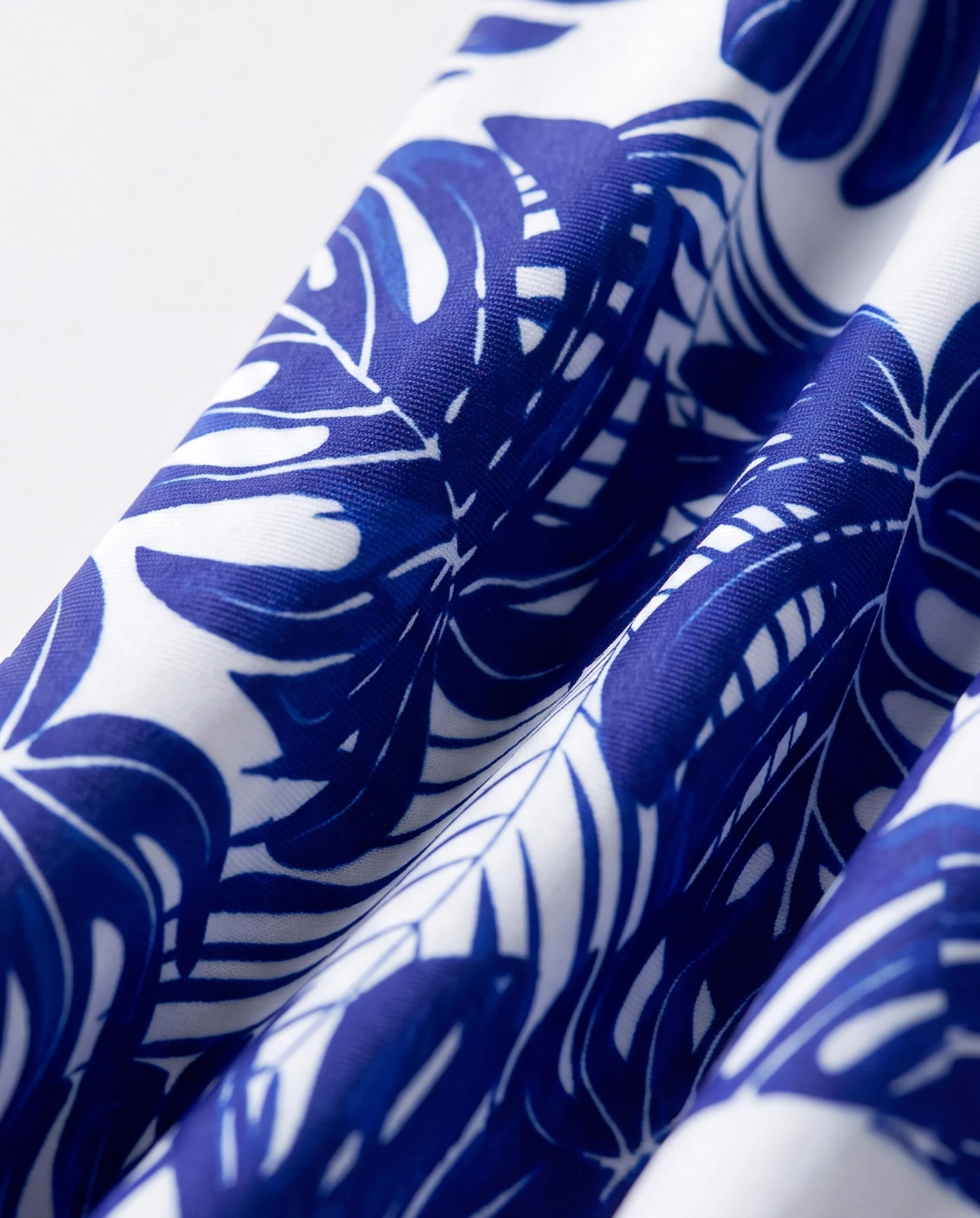 Mommy & me Tropical Leaf Print Hollow-out Crisscross Straps One-piece Swimsuit Blue - Image 4