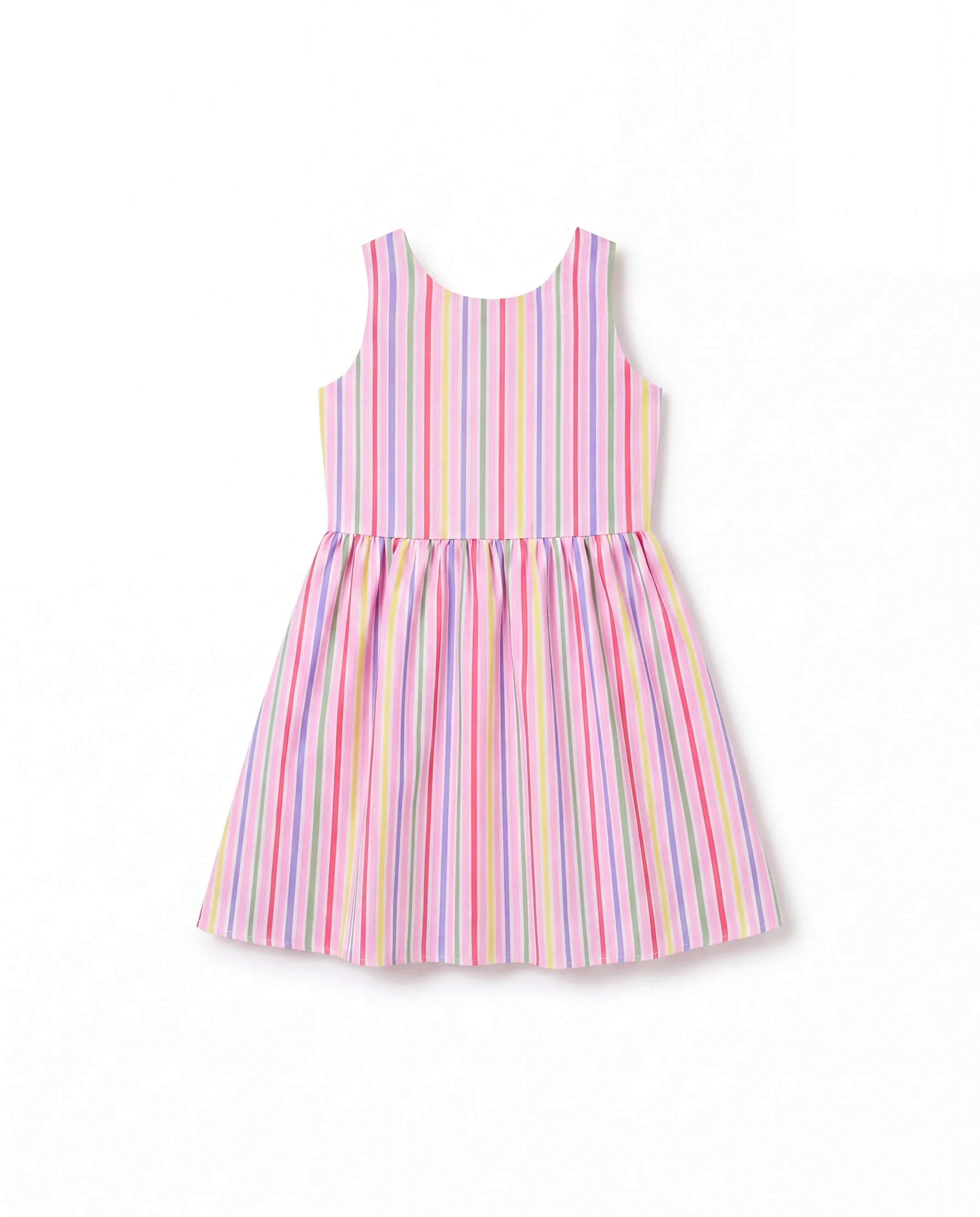 Ocean Vibes Toddler Girl Crossback Dress Pink - Image 6
