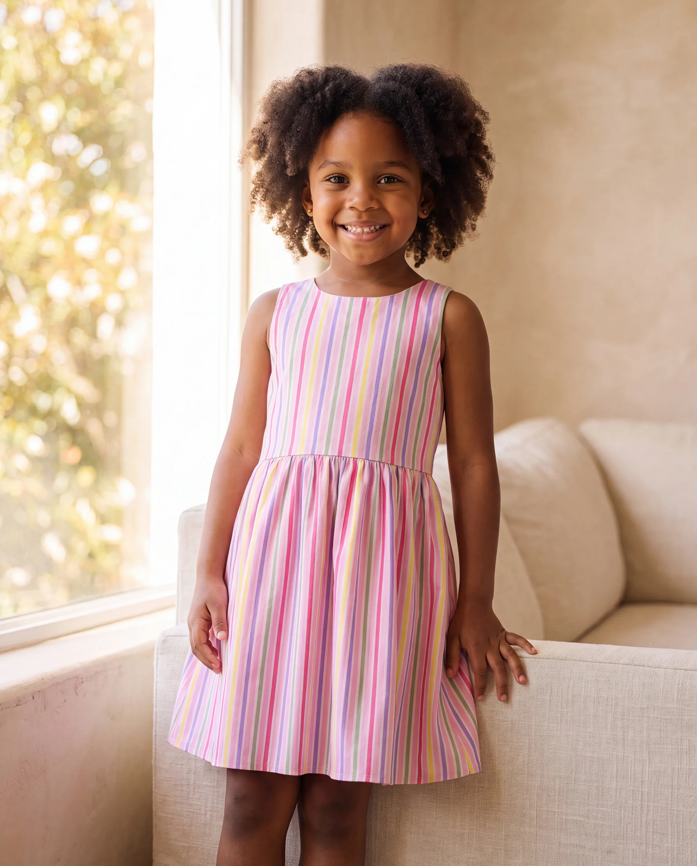 Ocean Vibes Toddler Girl Crossback Dress Pink - Image 7