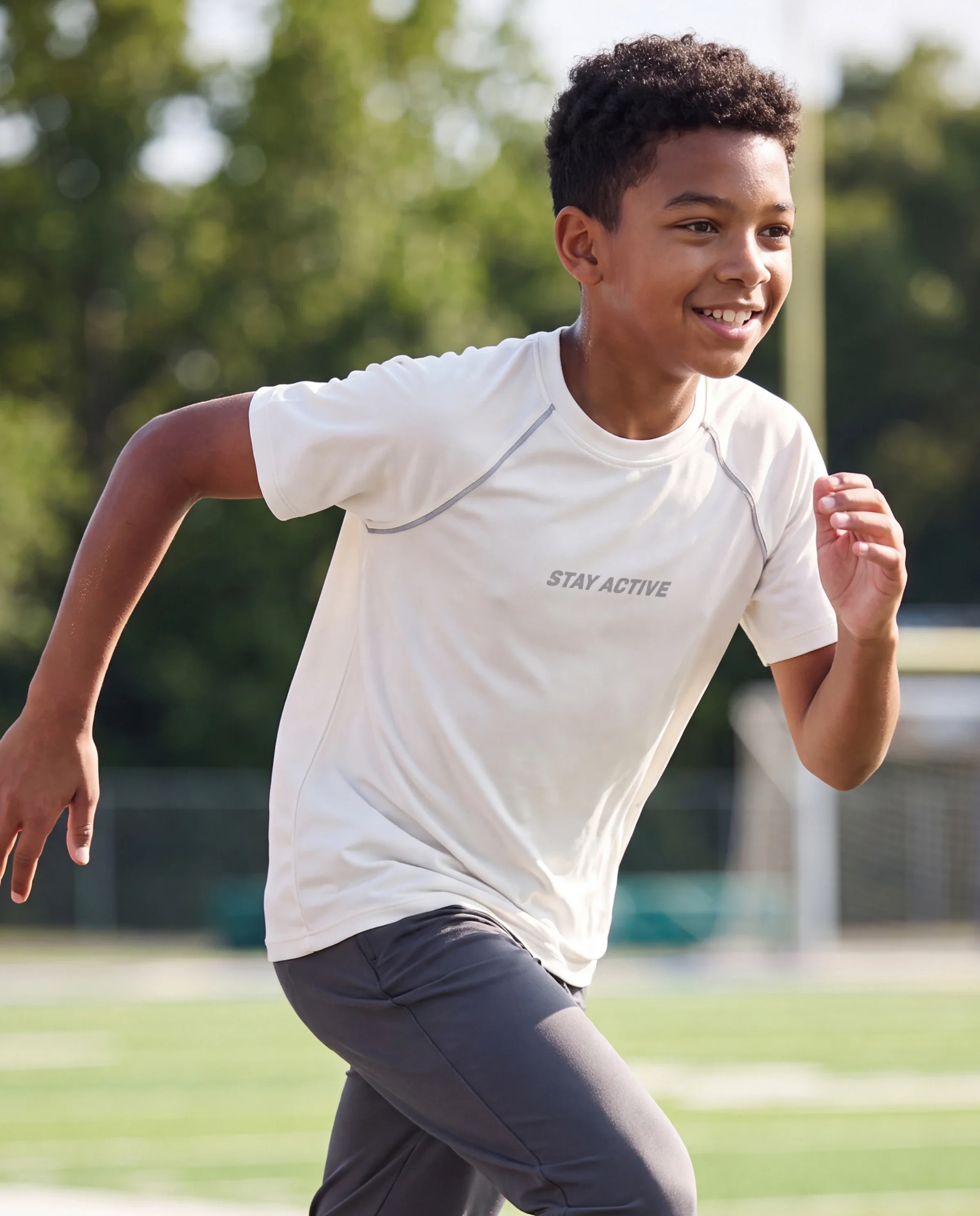 PatPat Lightflow Activewear Kid Boy Athletic Ultra Lightweight & Quick Dry Short Sleeve T-Shirt Apricot - Image 7