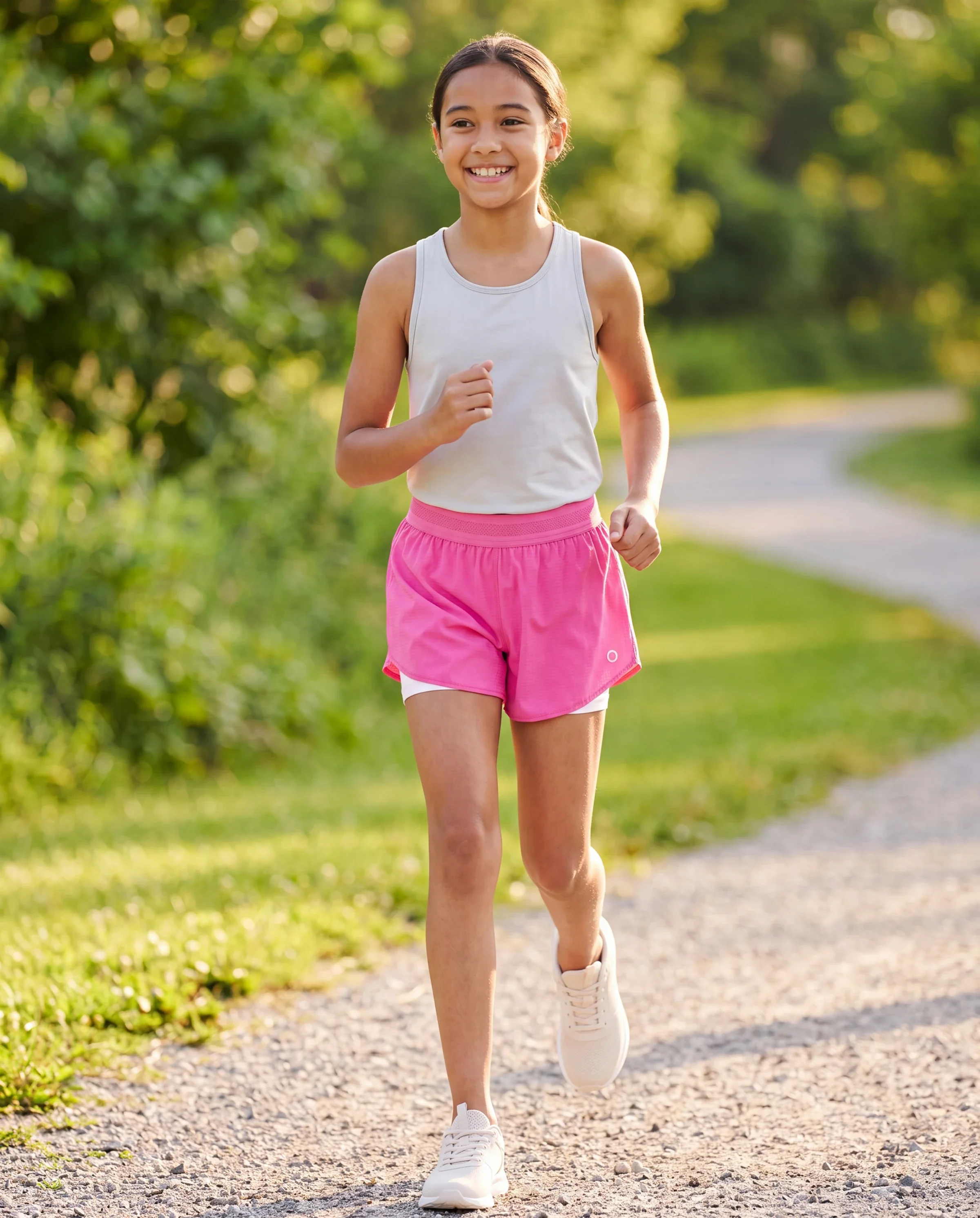 PatPat Lightflow Activewear kid girl athletic ultra light quick dry active shorts Hot Pink - Image 6