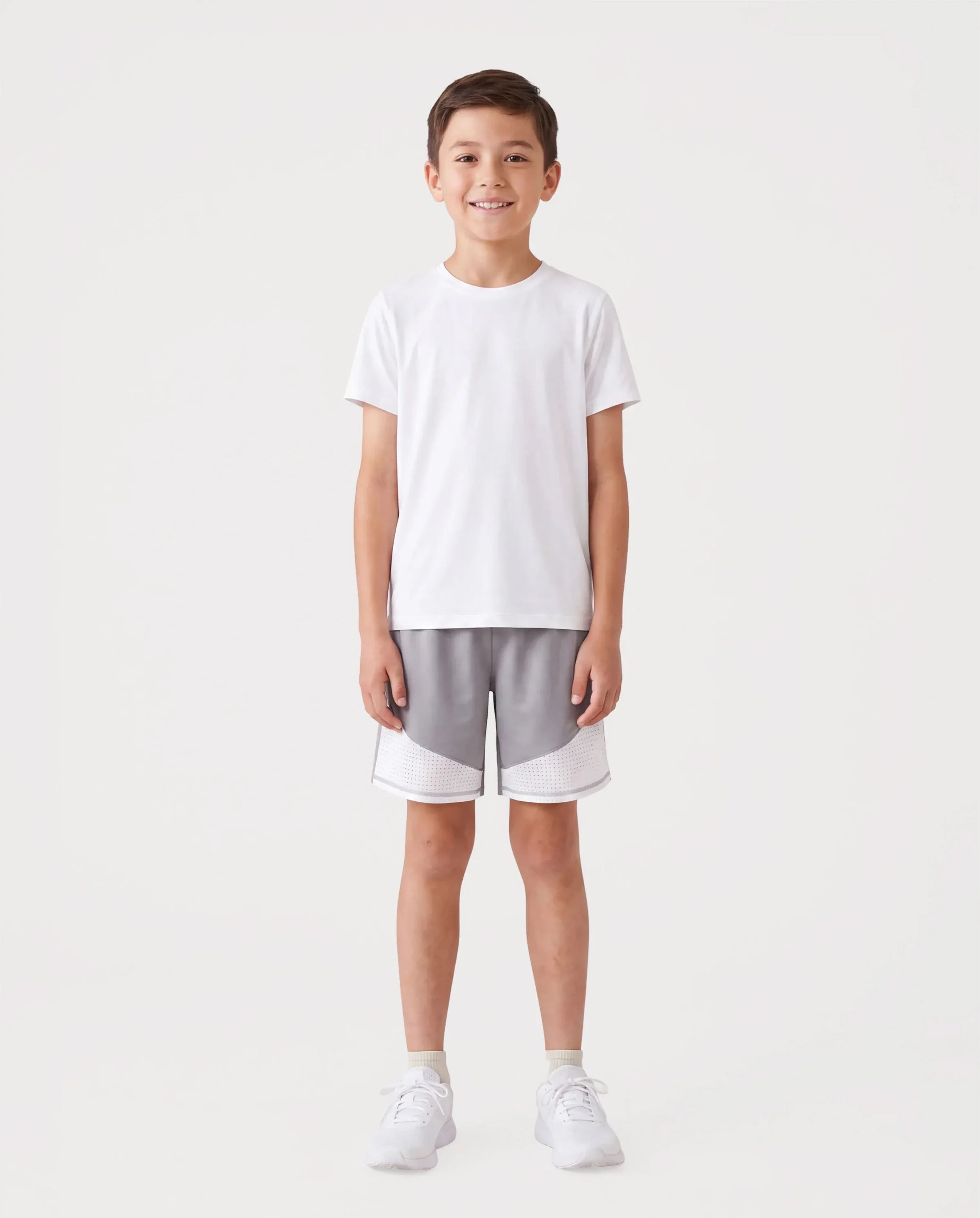 PatPat Rapidair activewear Kid Boy Athletic Quick-Dry Breathable Shorts with Pockets Grey - Image 3