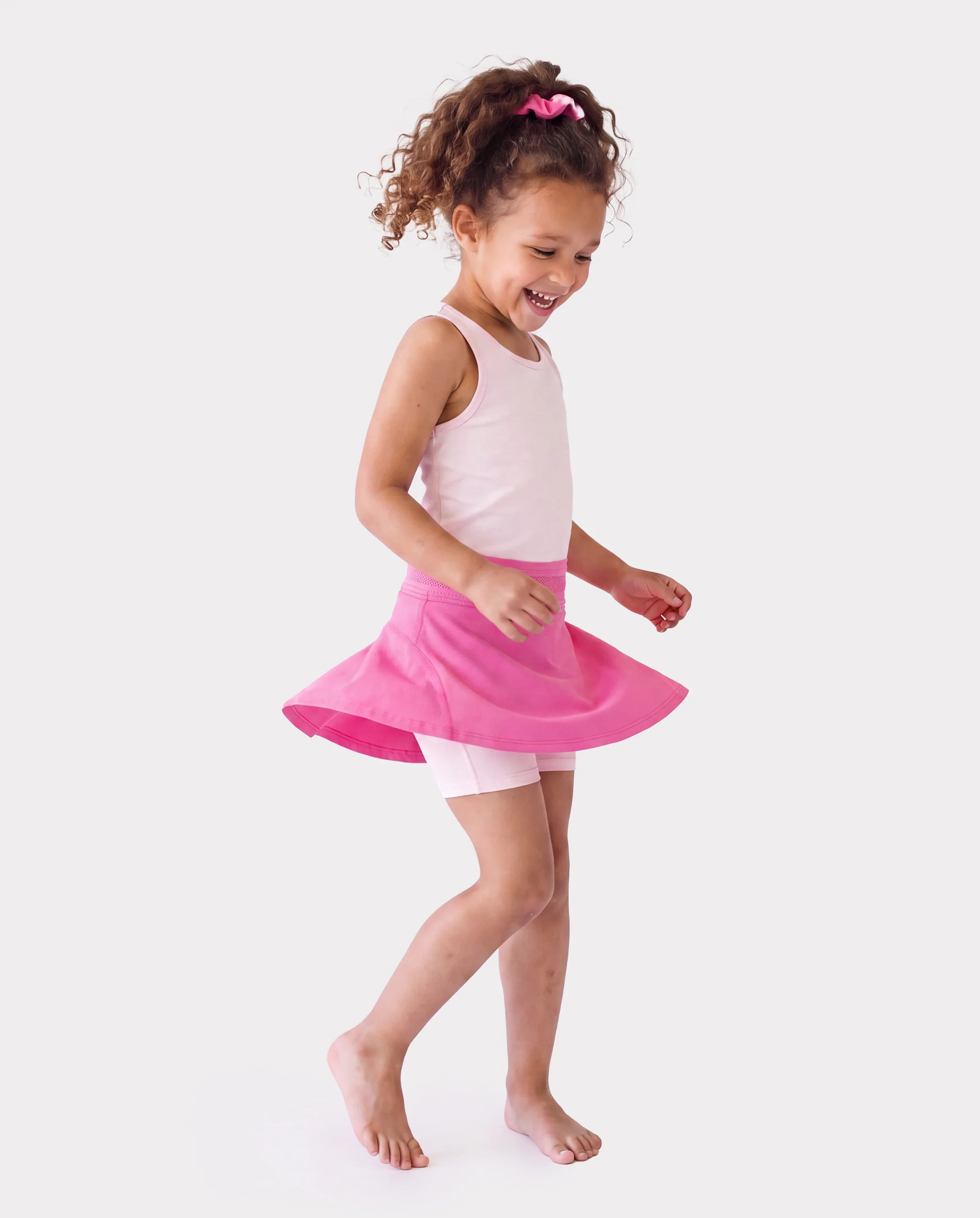 PatPat Rapidair activewear Kid Girl Athletic 2 in 1 Tennis Skort with Pocket Hot Pink - Image 3