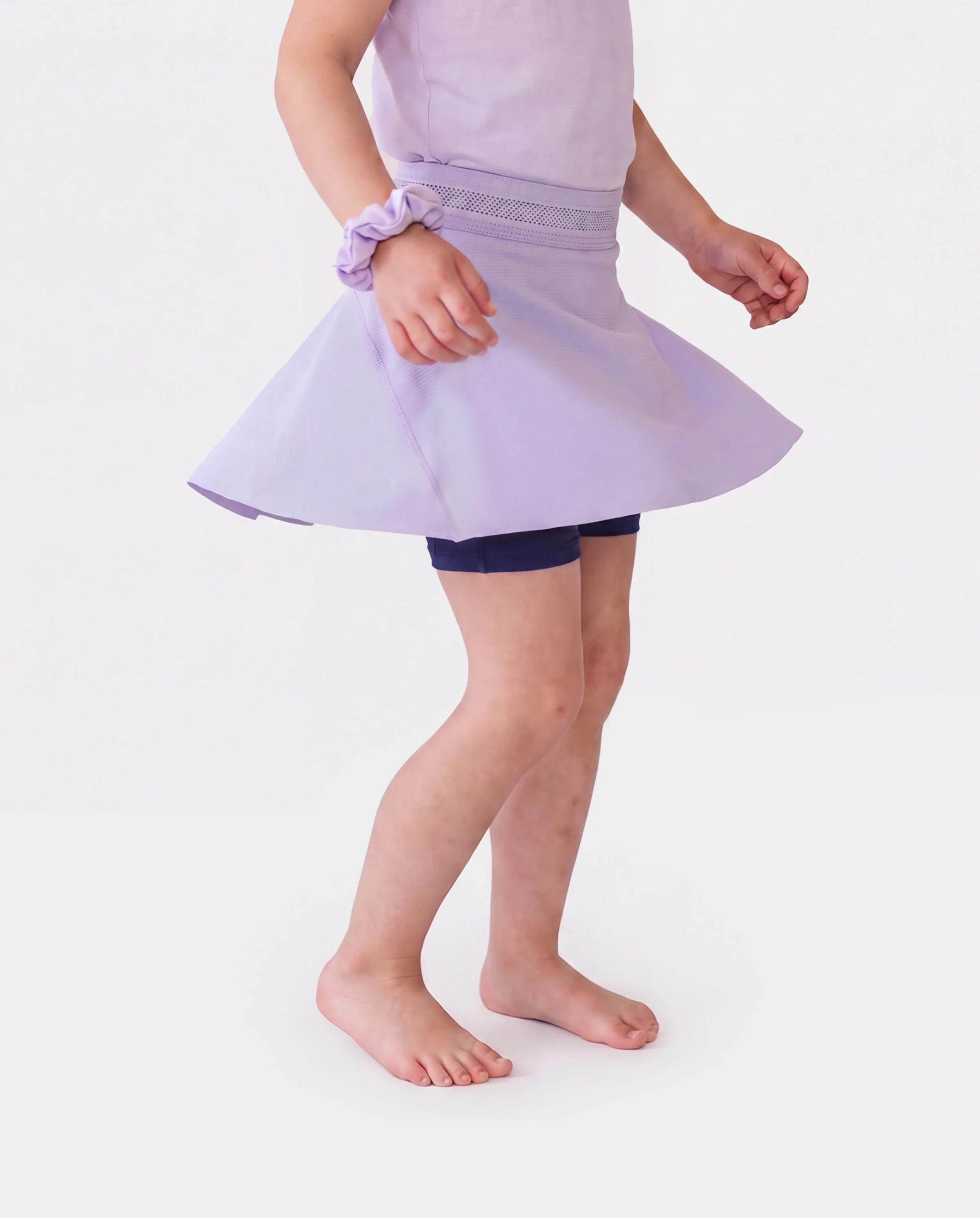 PatPat Rapidair activewear Kid Girl Athletic 2 in 1 Tennis Skort with Pocket Light Purple - Image 3