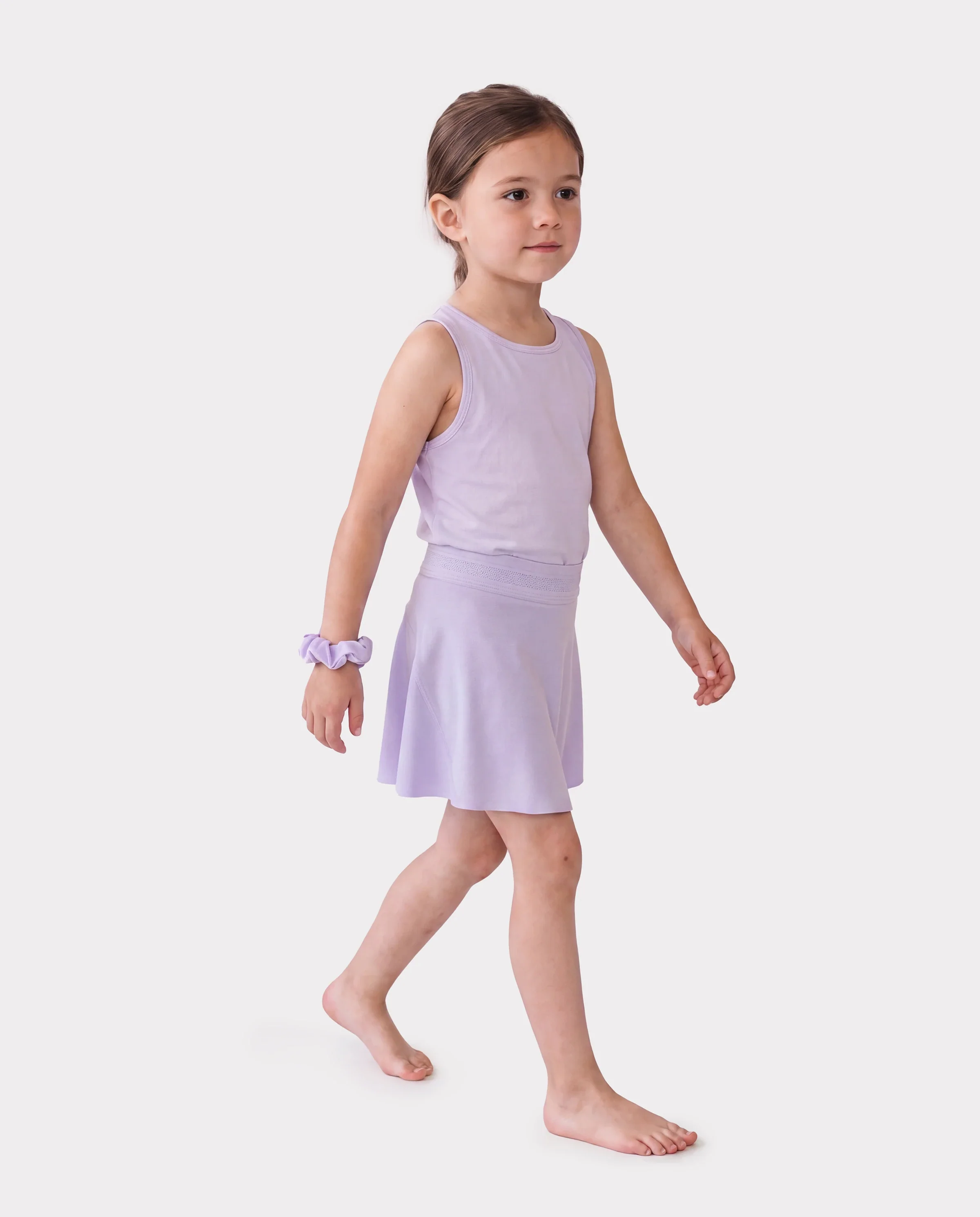 PatPat Rapidair activewear Kid Girl Athletic 2 in 1 Tennis Skort with Pocket Light Purple - Image 4