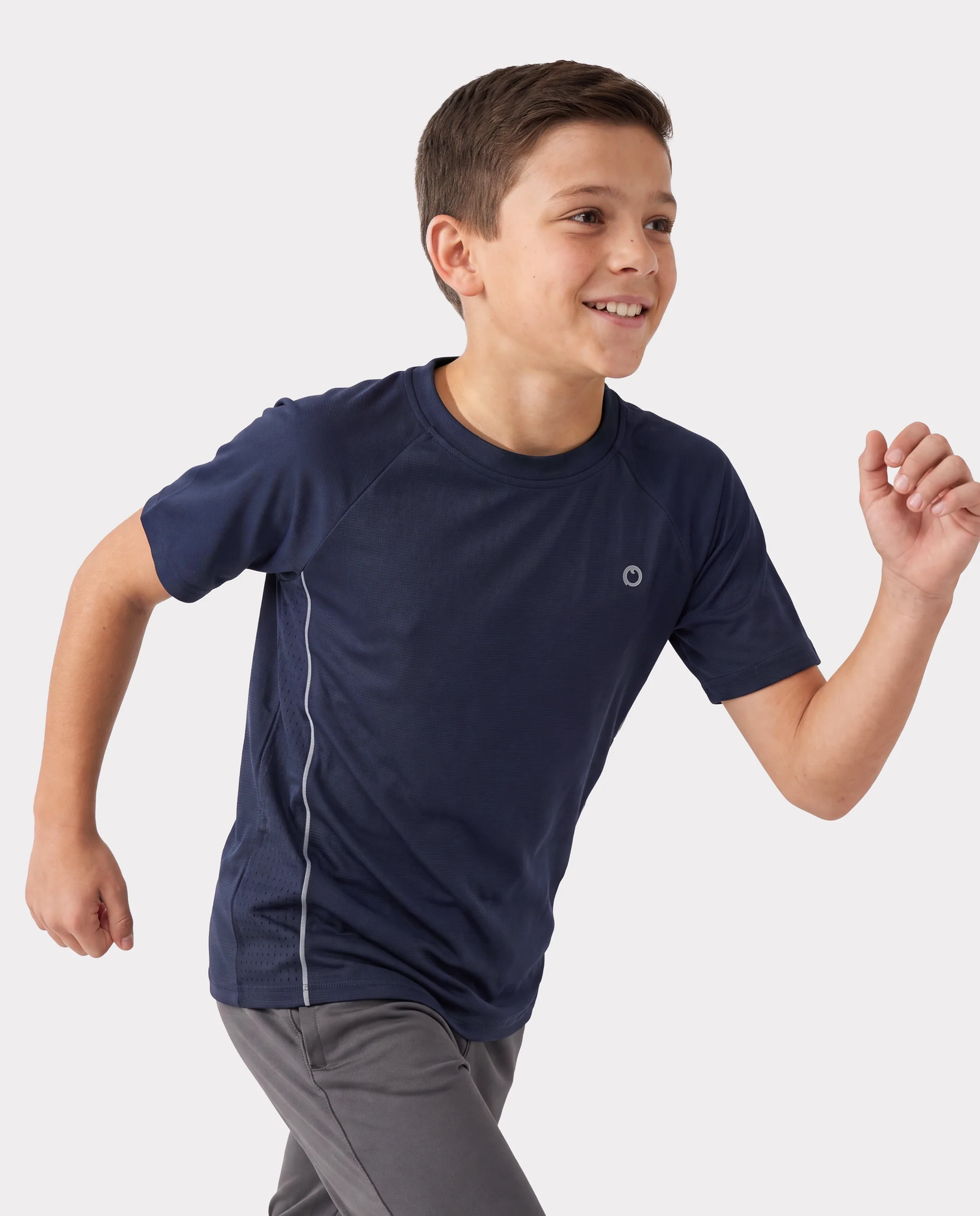 PatPat Rapidair activewear Kids Boy/Girl Athletic Quick-Dry & Instant-Cooling UPF 100+ Rash Guard T-Shirt Deep Blue - Image 3