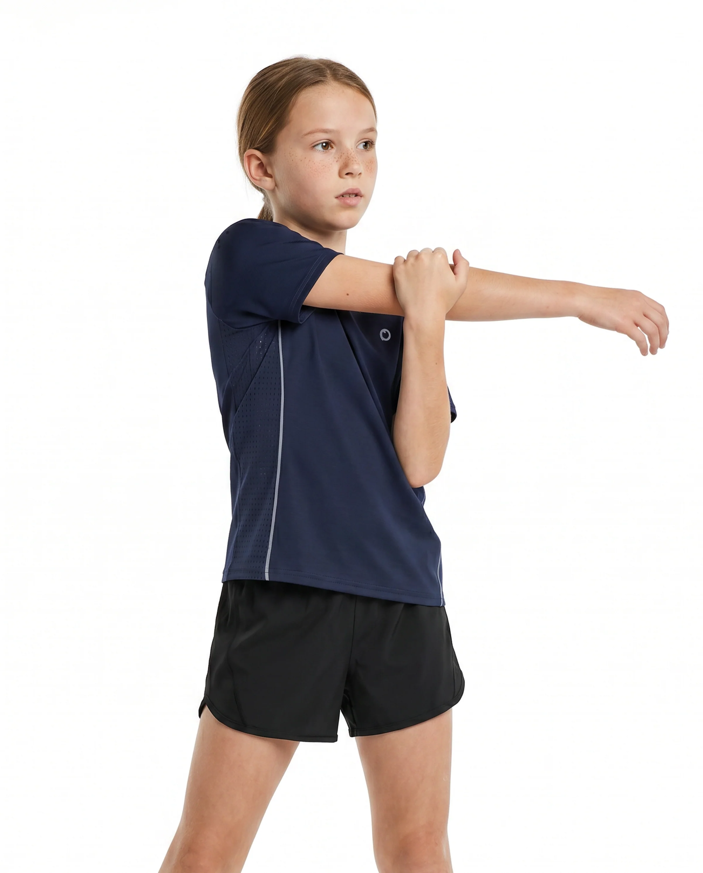 PatPat Rapidair activewear Kids Boy/Girl Athletic Quick-Dry & Instant-Cooling UPF 100+ Rash Guard T-Shirt Deep Blue - Image 4