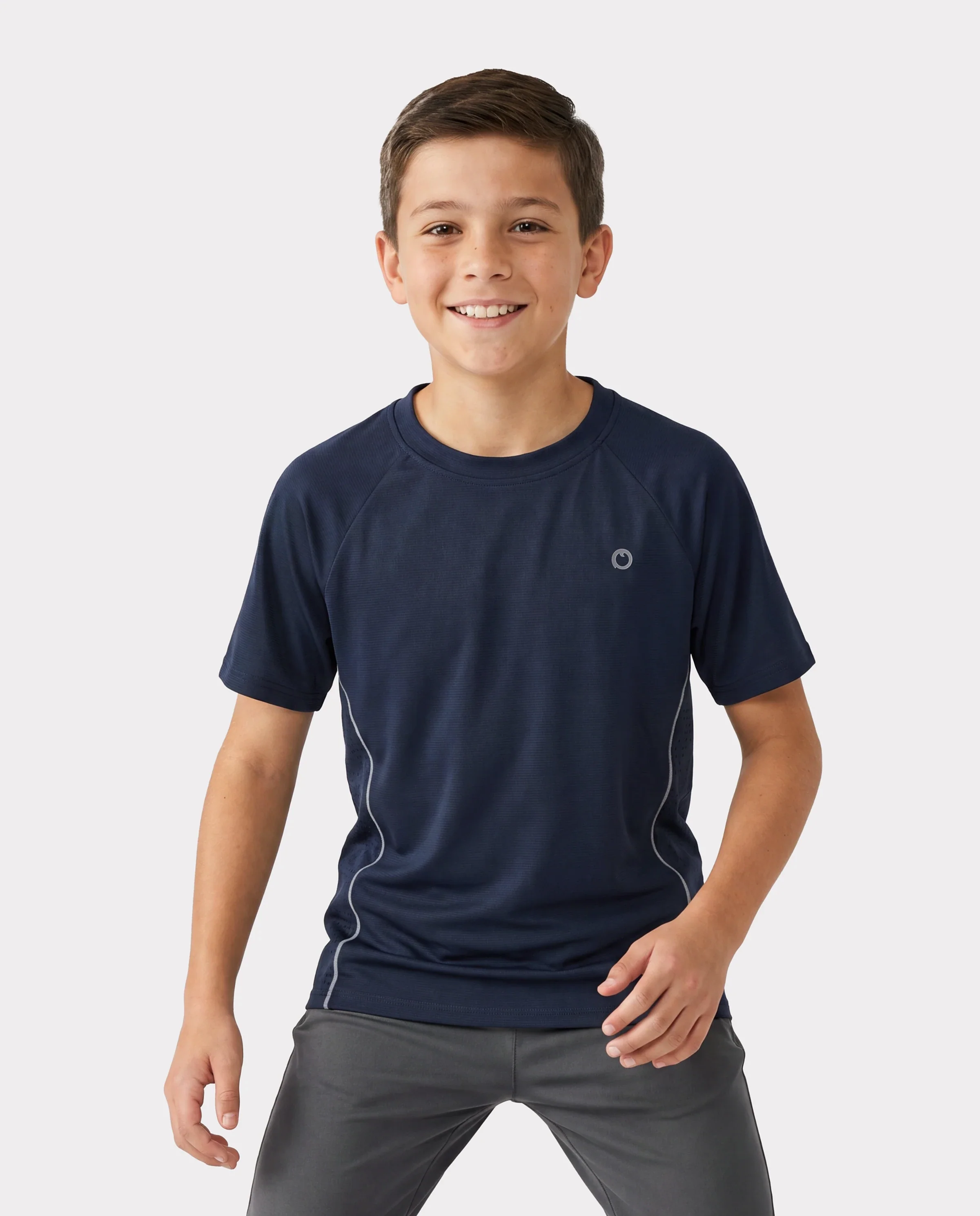 PatPat Rapidair activewear Kids Boy/Girl Athletic Quick-Dry & Instant-Cooling UPF 100+ Rash Guard T-Shirt Deep Blue - Image 5