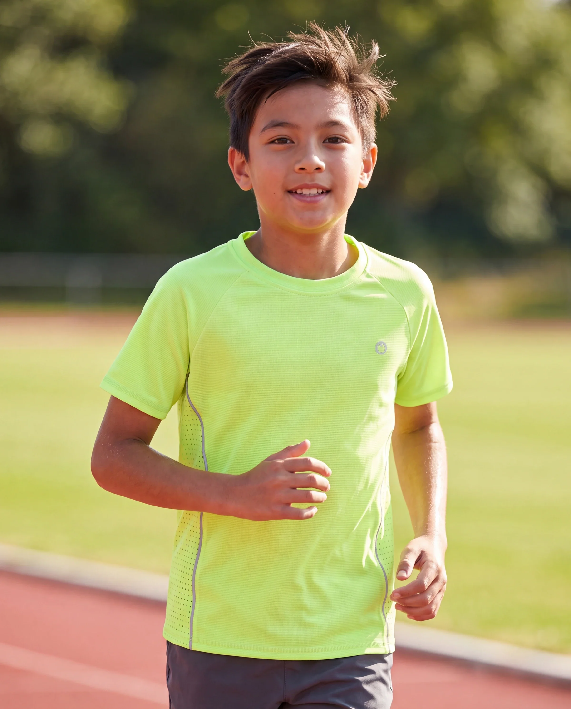 PatPat Rapidair activewear Kids Boy/Girl Athletic Quick-Dry & Instant-Cooling UPF 100+ Rash Guard T-Shirt Green - Image 8