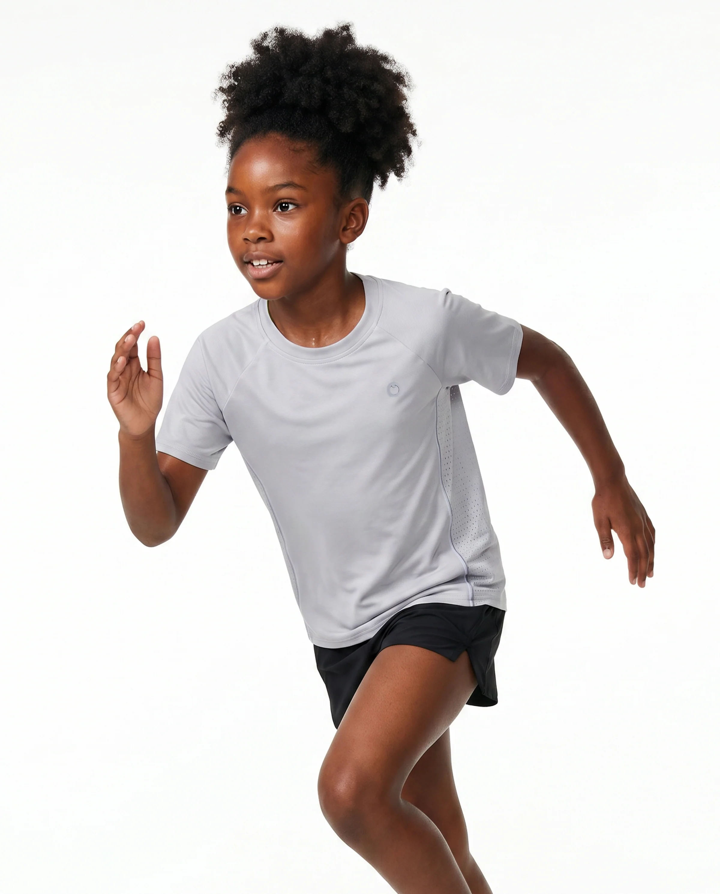 PatPat Rapidair activewear Kids Boy/Girl Athletic Quick-Dry & Instant-Cooling UPF 100+ Rash Guard T-Shirt Grey - Image 4