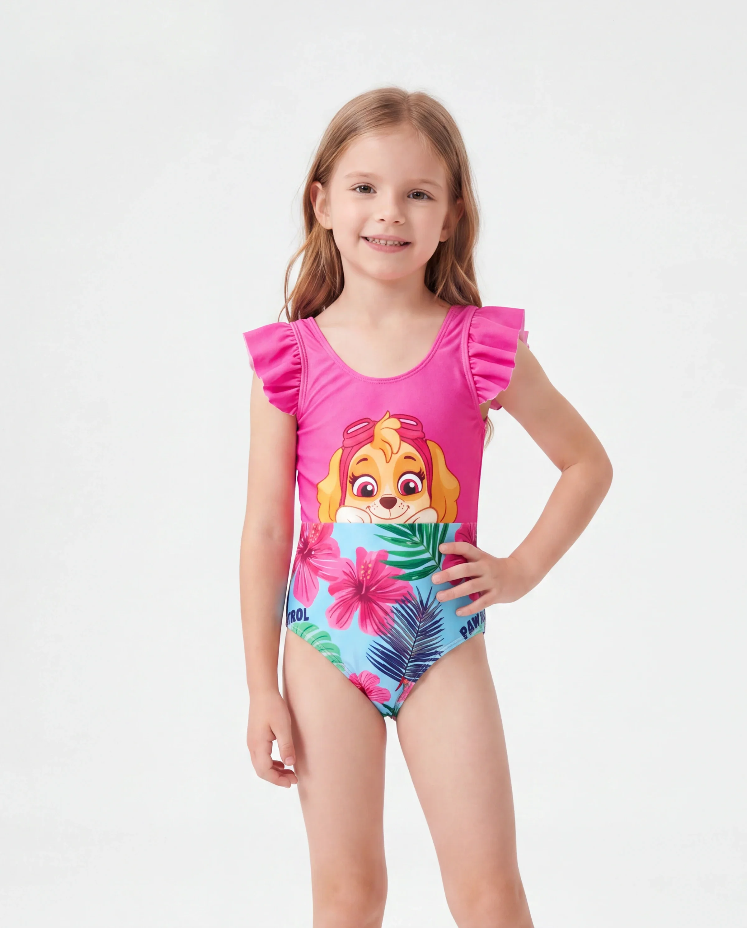 PAW Patrol Daddy & Daughter Large Flower All-over Print Swimsuit Roseo - Image 3