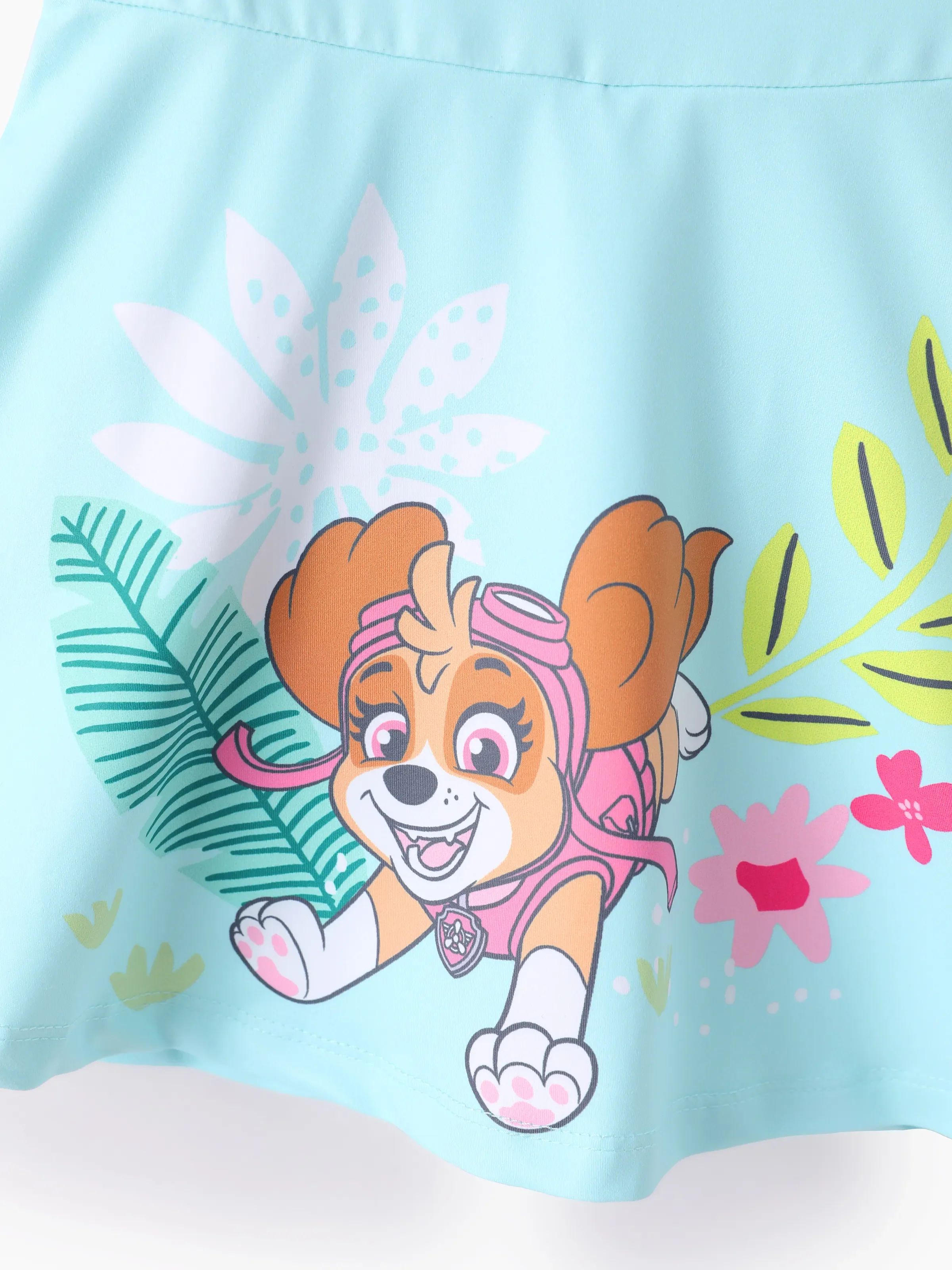 PAW Patrol Matching Family Floral Dress with Built-in Shorts & Pockets/ Cotton Top Turquoise - Image 16