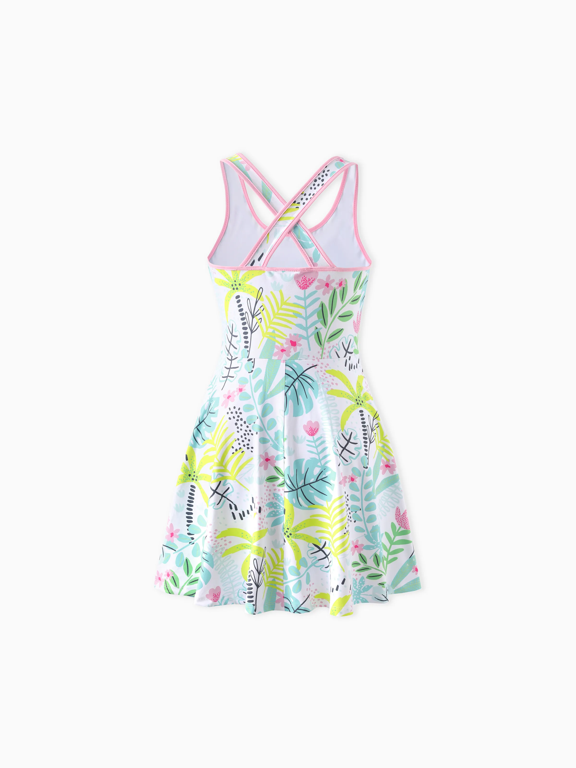 PAW Patrol Matching Family Floral Dress with Built-in Shorts & Pockets/ Cotton Top Turquoise - Image 7