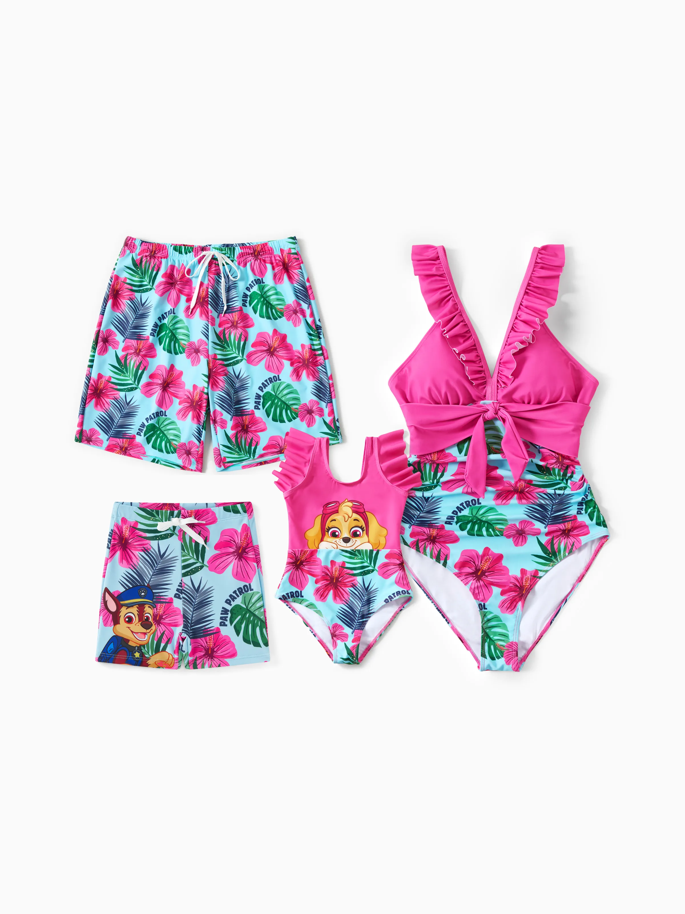 PAW Patrol Mommy & me Large Flower All-over Print Swimsuit Roseo - Image 2