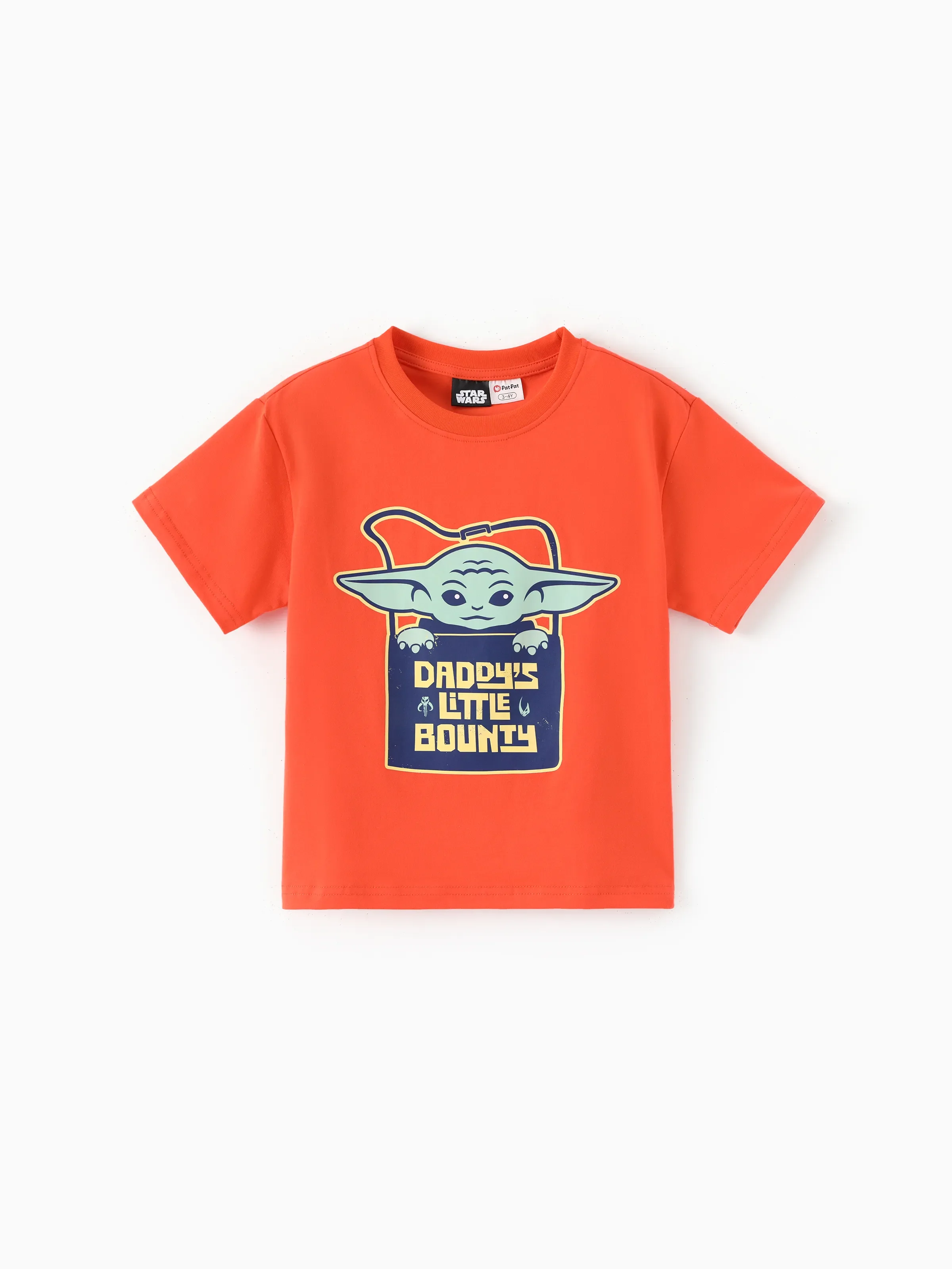 Star Wars Daddy & Me Matching Family Mandalorian & Grogu Cotton Tee Orange red - Image 2