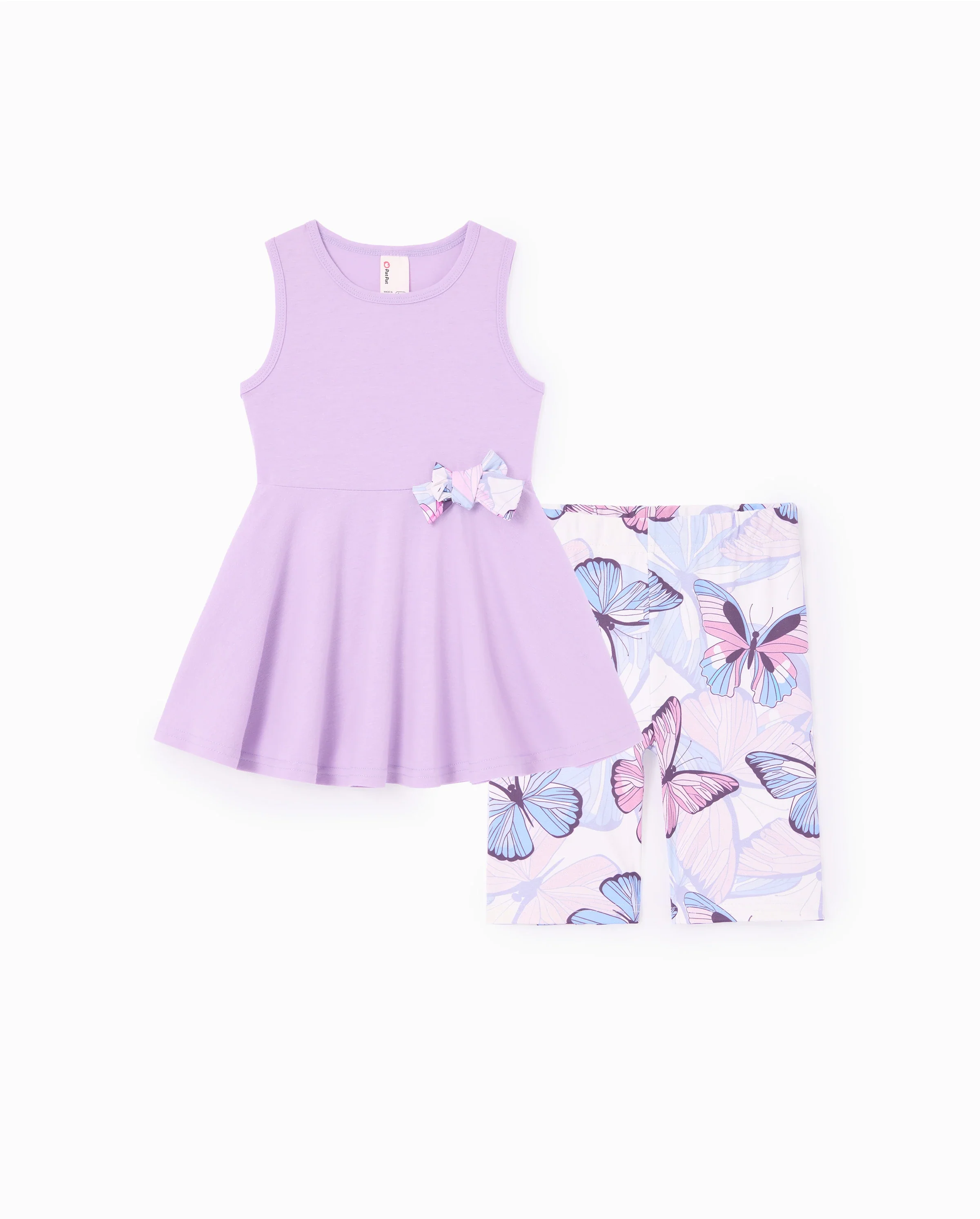 Toddler/Kid Girl 2pcs Tunie Top and Leggings Set Purple - Image 7