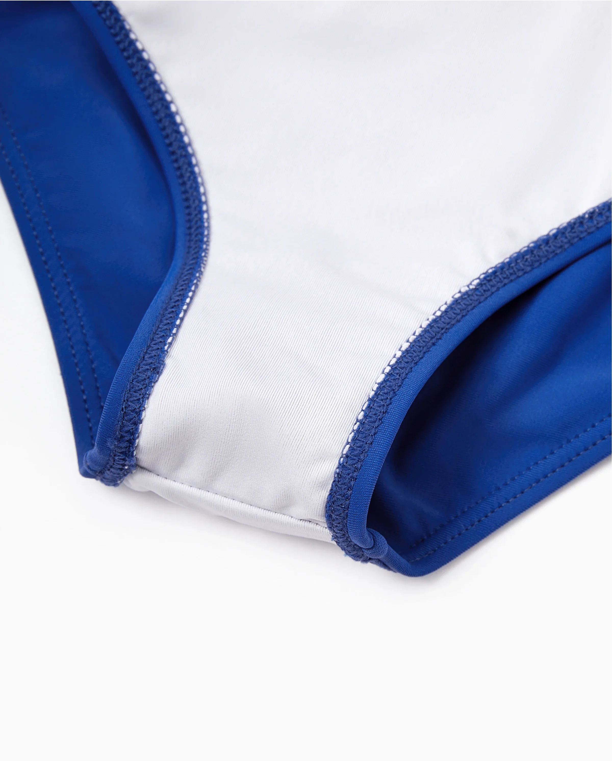 Toddler Girl Color Block Swimsuits One Shoulder Swim Dress Blue - Image 5
