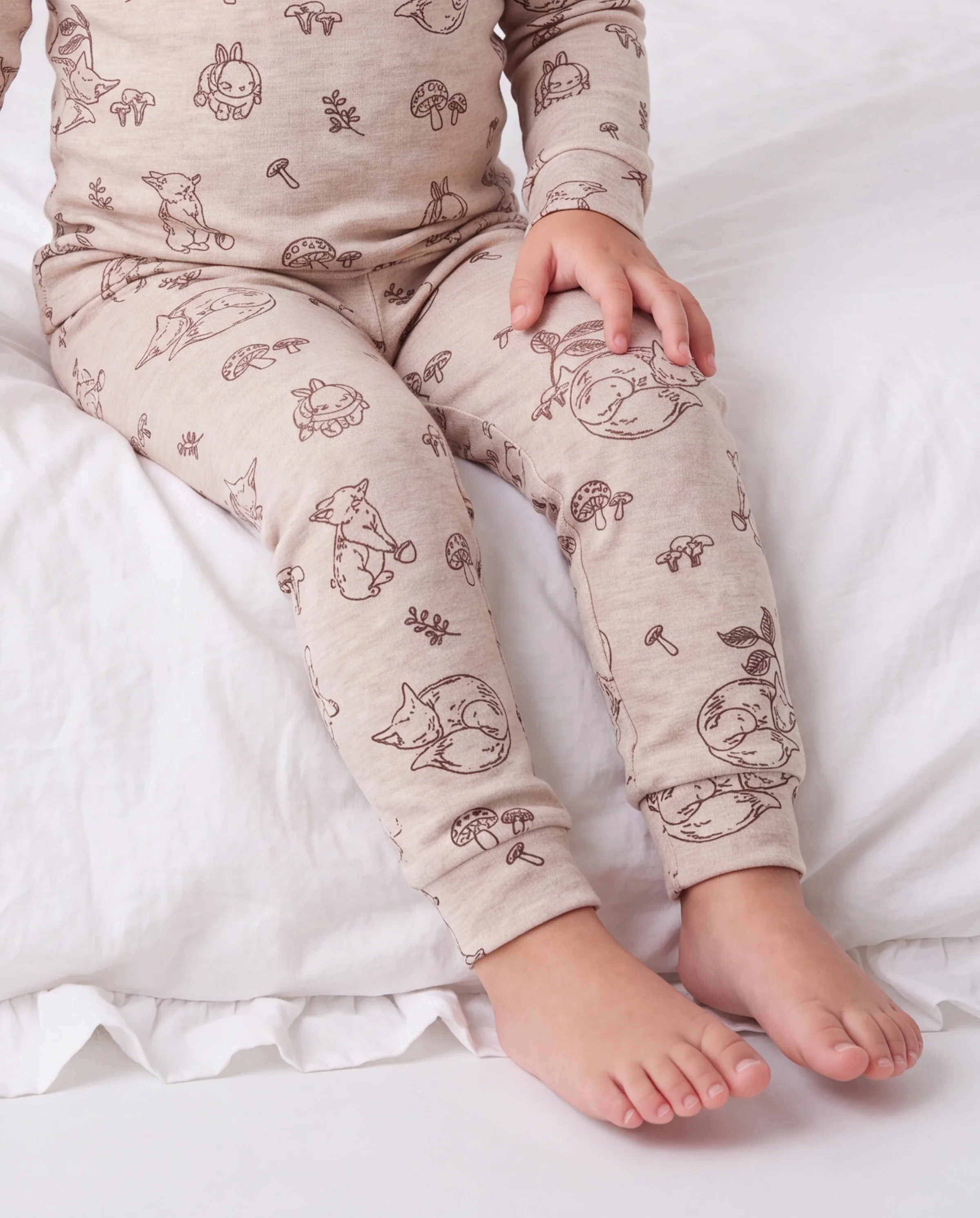 Toddler / Kids 2-piece Pajamas With Animal Print ( Snug-Fitting ) Apricot - Image 5