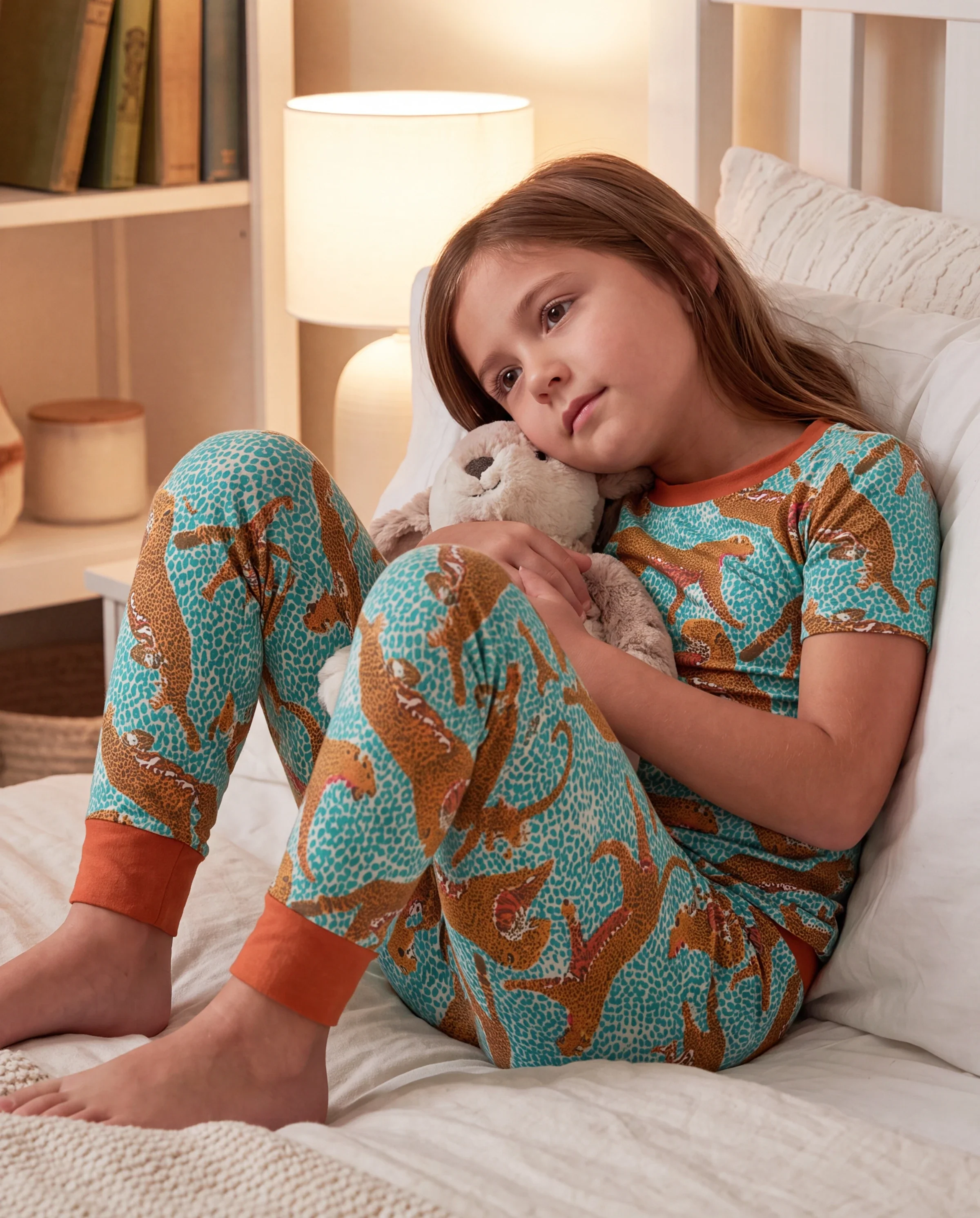 Toddler / Kids Christmas / Halloween Pajamas 3-Piece Bamboo Pajama Set 2-in-1 Look for 4 Seasons (Snug-Fitting) Green - Image 9