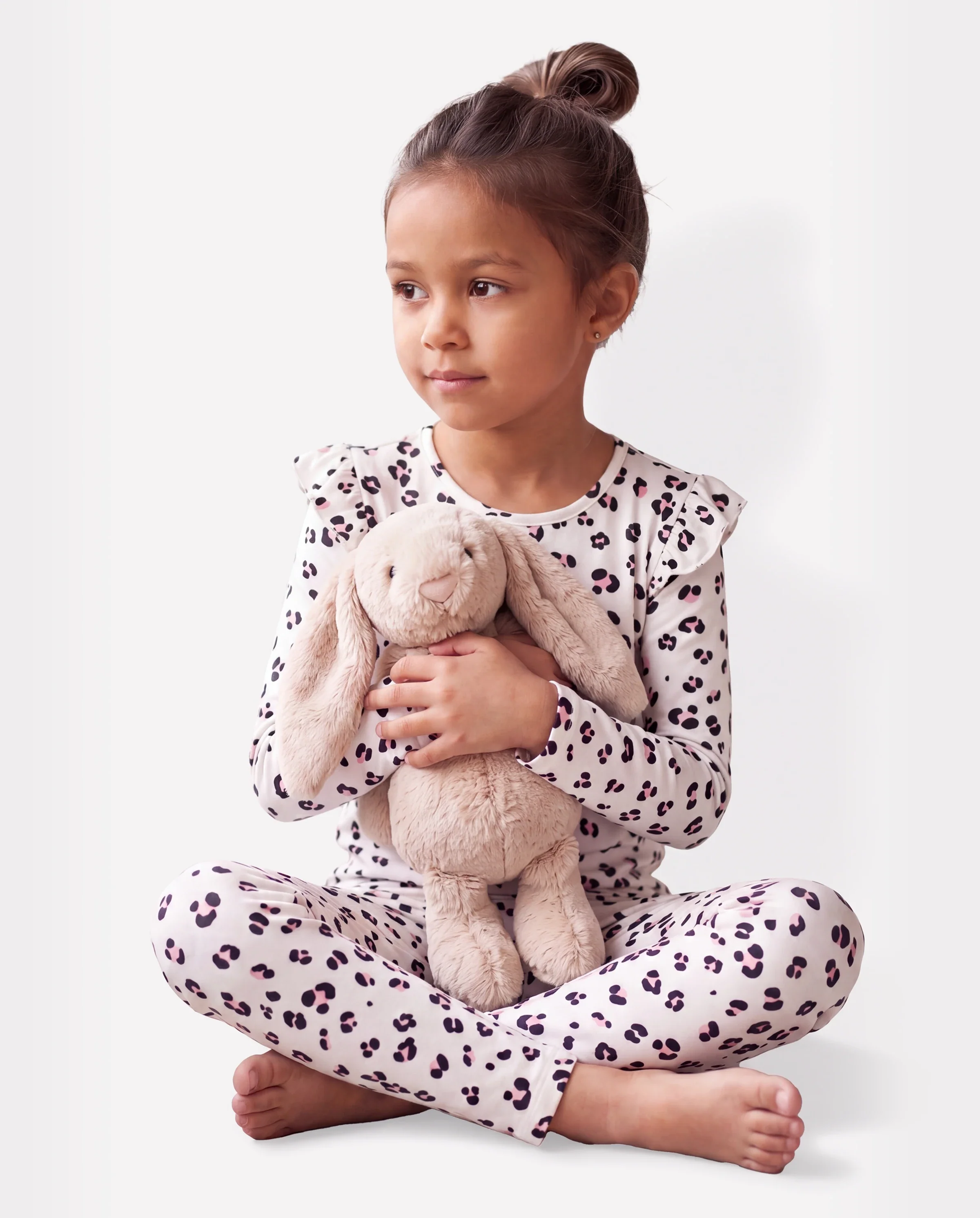Toddler / Kids Halloween Pajamas With Childlike Print (1-Piece Snug-Fitting ) Apricot - Image 2