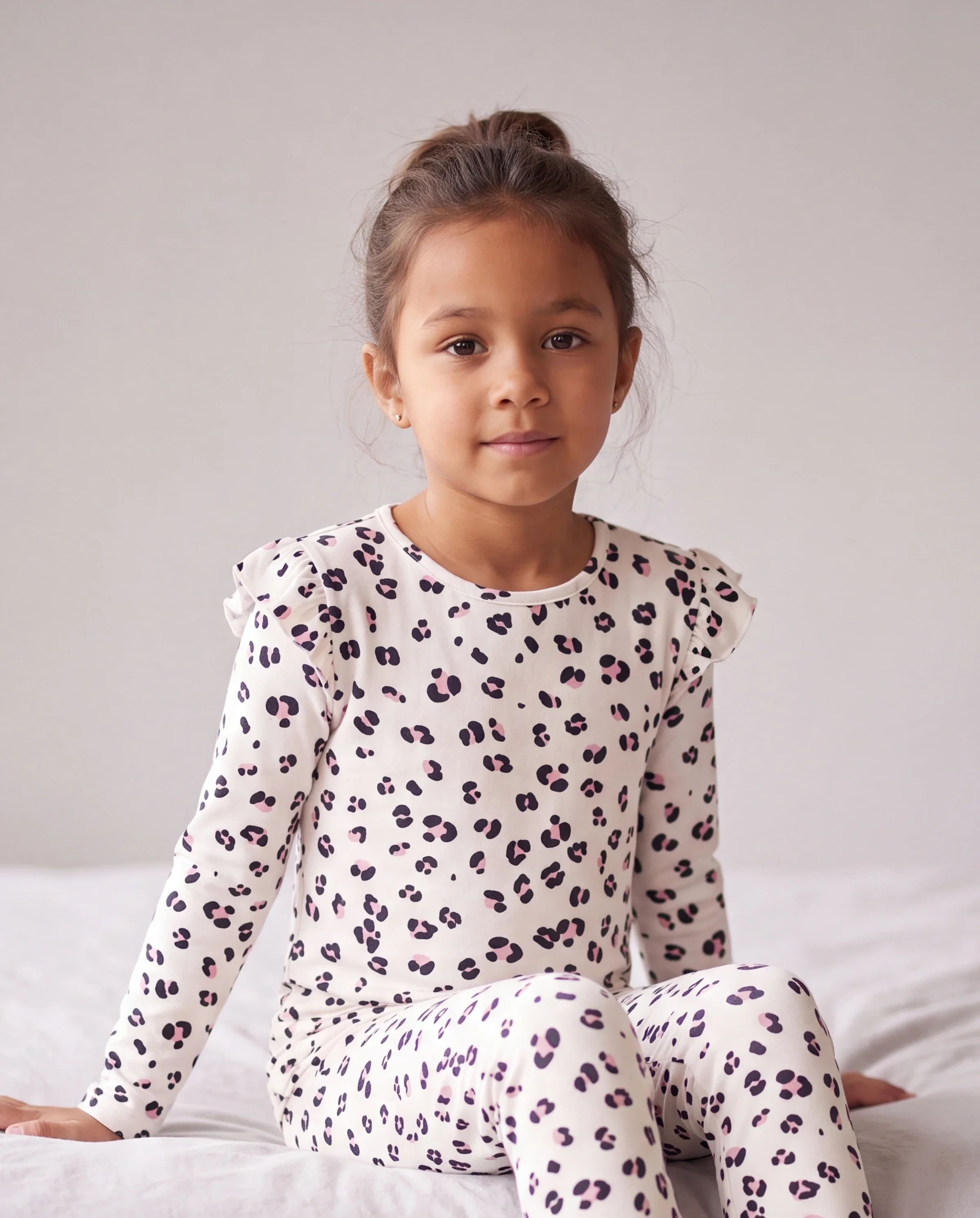 Toddler / Kids Halloween Pajamas With Childlike Print (1-Piece Snug-Fitting ) Apricot - Image 3