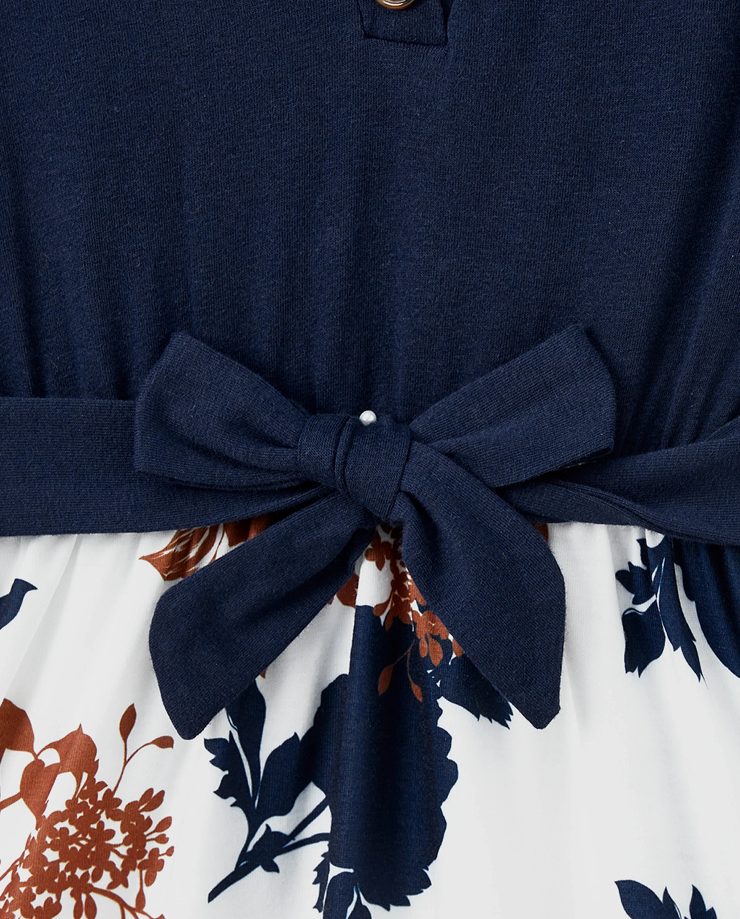 Toddler/Kid Girl Floral Dress Fabric Stitching royalblue - Image 6