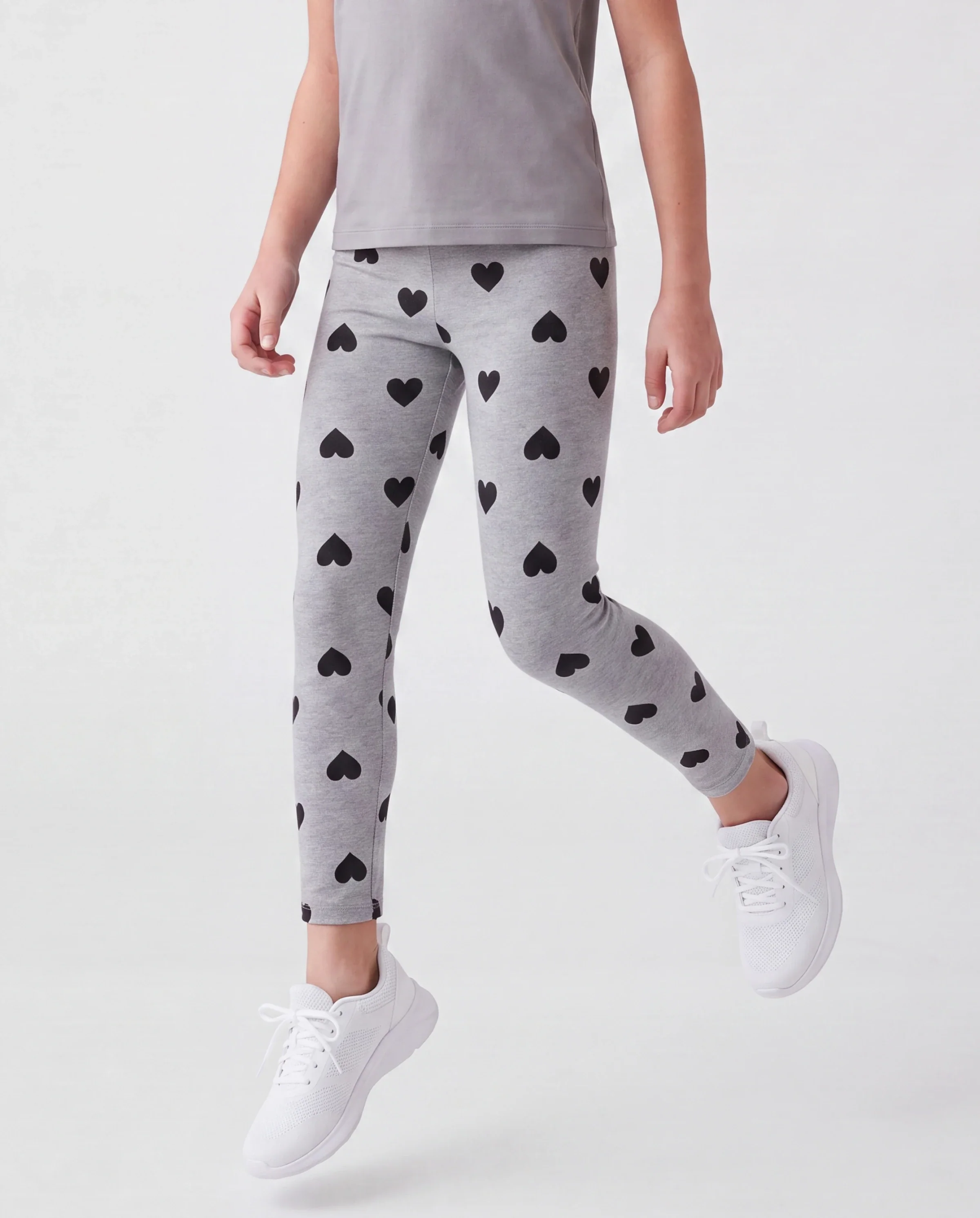 Toddler/Kid Girl Elasticized Leggings Flecked Grey - Image 2