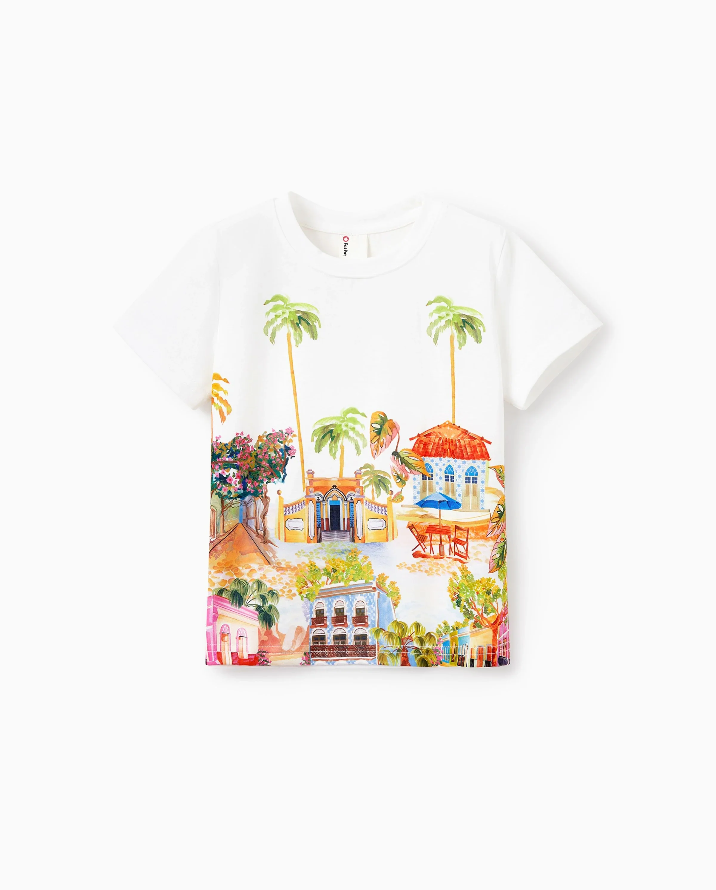 Toddler/Kid Girl Vacation Tropical Pineapple Coconut Tree Print Hollow out Strap Dress for Summer Vacation  White - Image 7